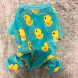 puppy xs ducky cozy fleece pjs